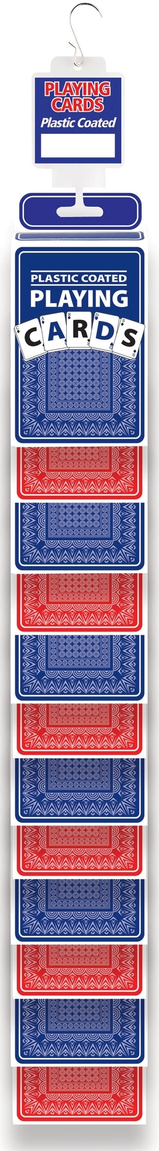 PLAYING CARDS,Plastic Coated CDU Clip Strip [Packs Only]