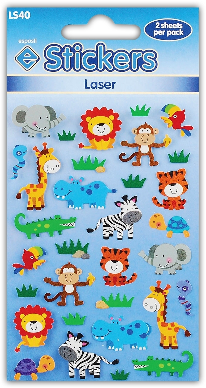STICKERS,Laser Comic Animals [Packs Only]