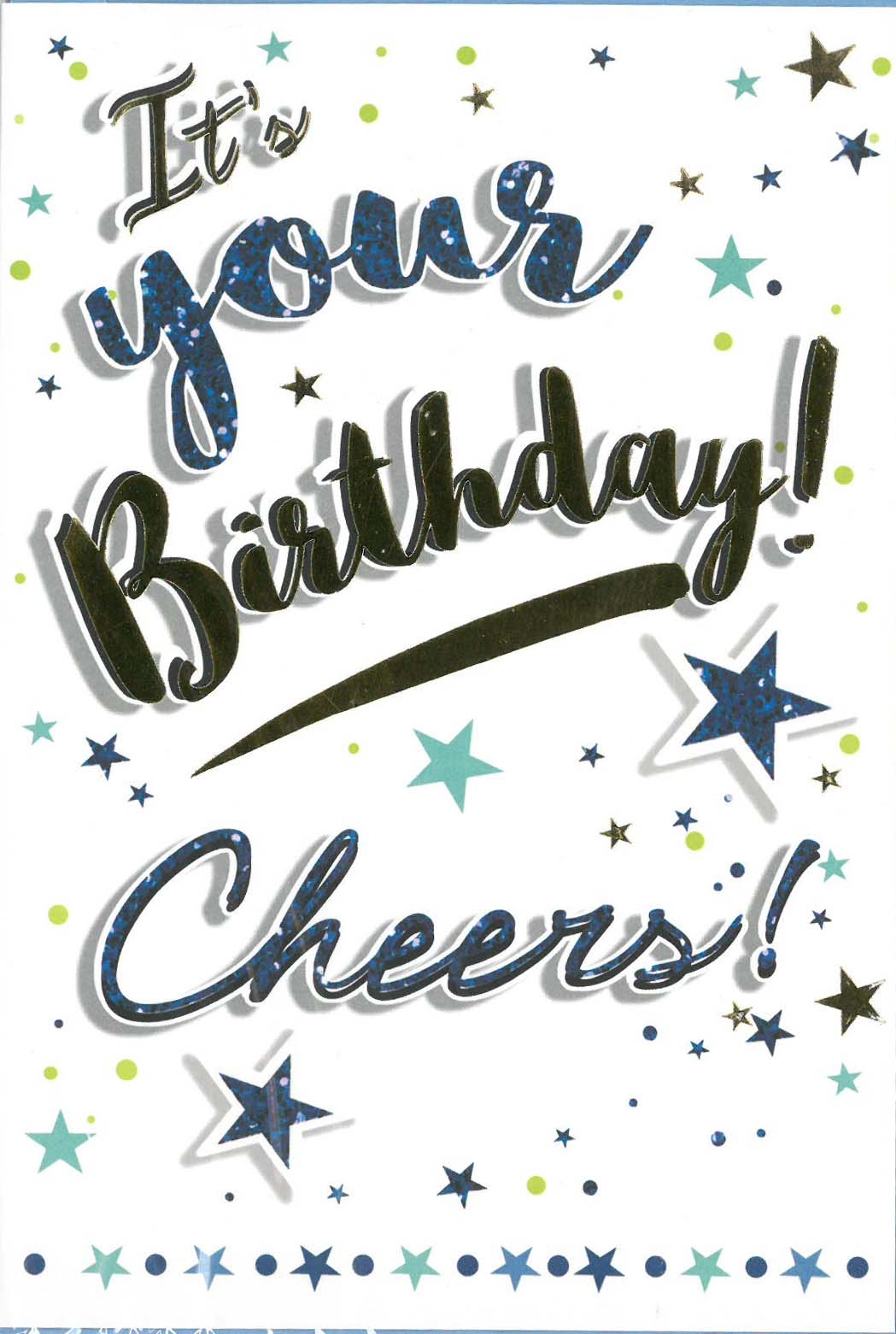 BIRTHDAY CARDS,6`s Text & Stars