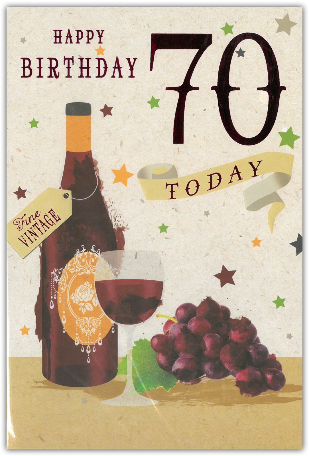 AGE 70 CARDS,Male 6`s Vintage Wine