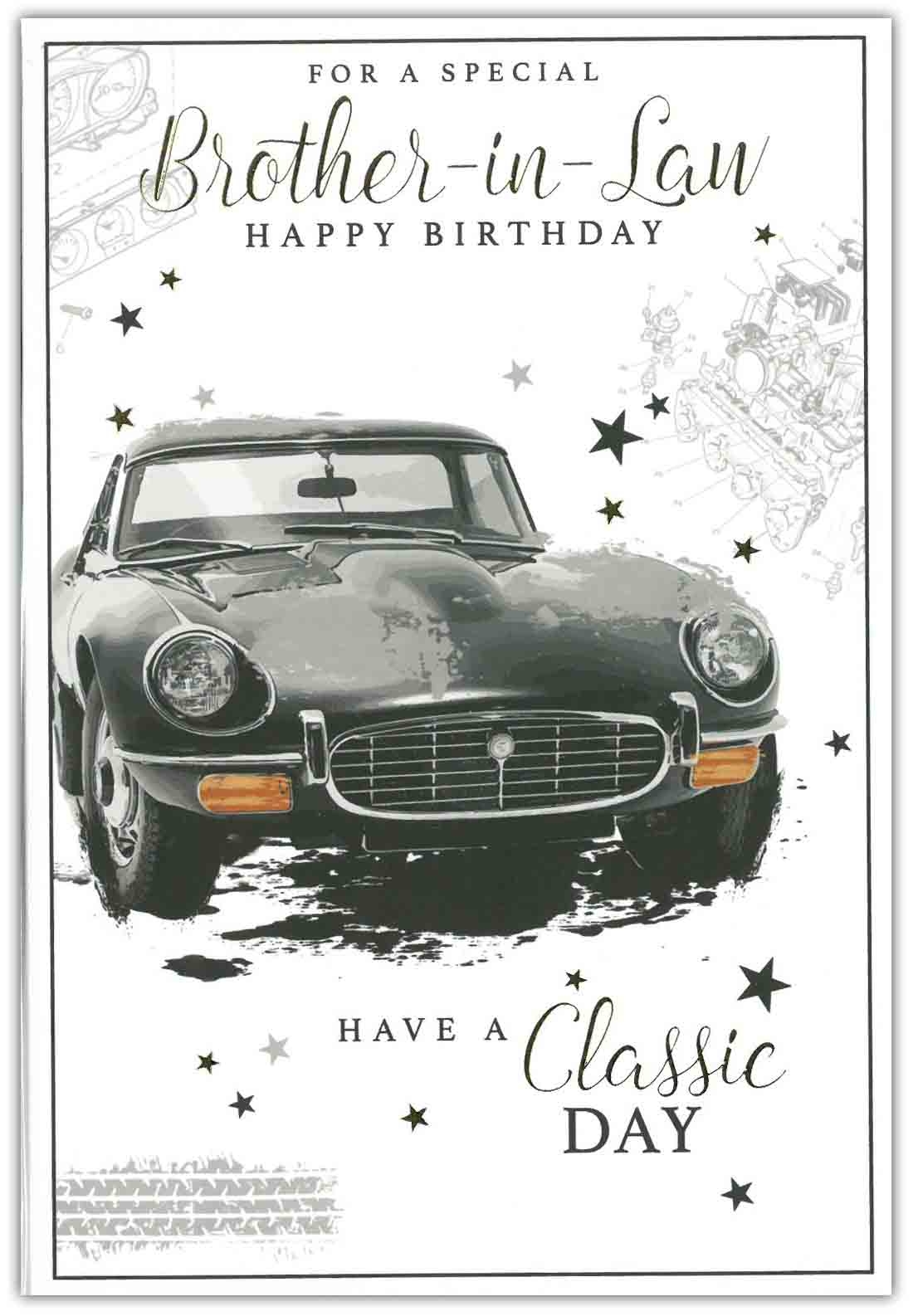 BIRTHDAY CARDS,Brother in Law 6`s Sports Car