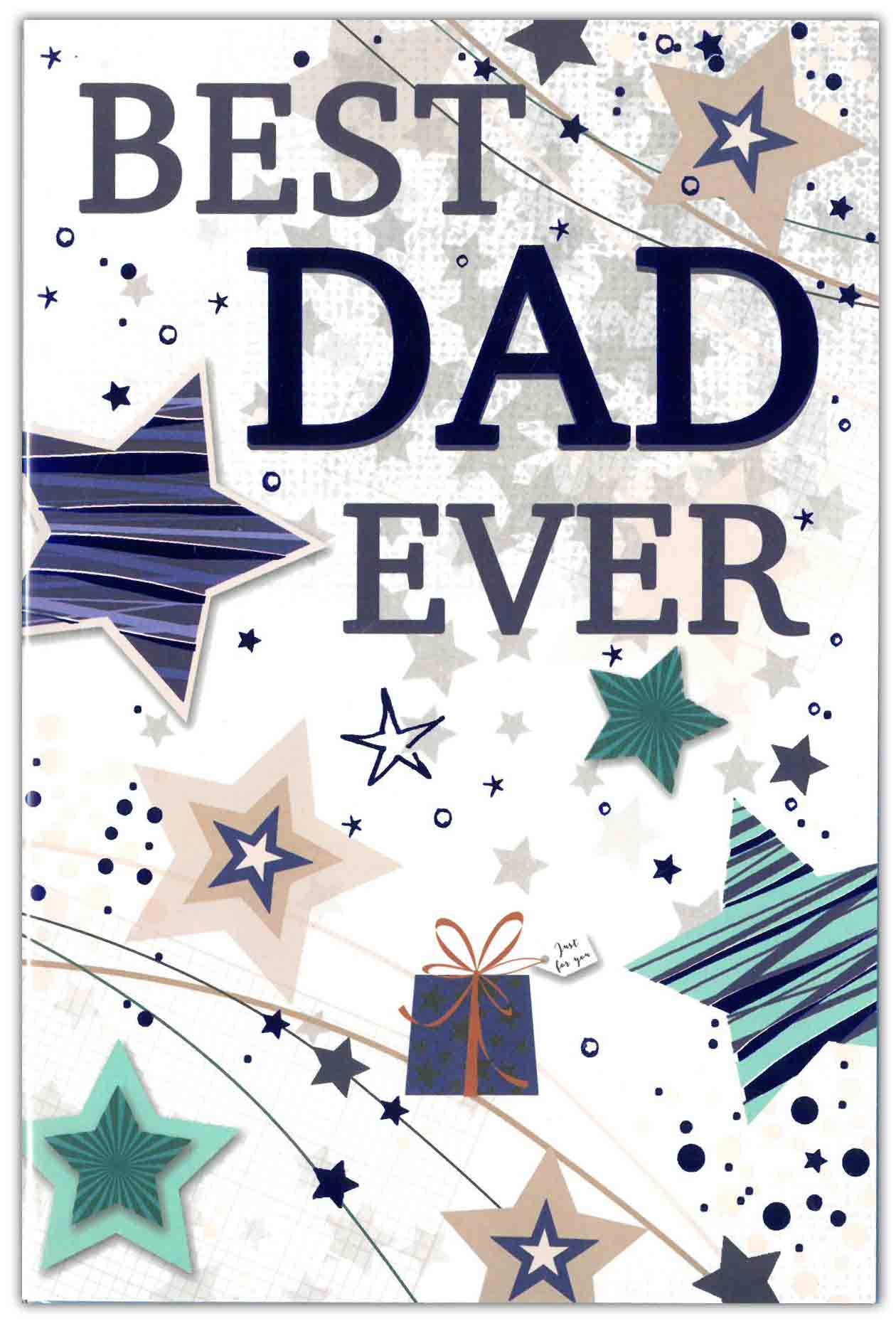 BIRTHDAY CARDS,Dad 6`s Text & Stars