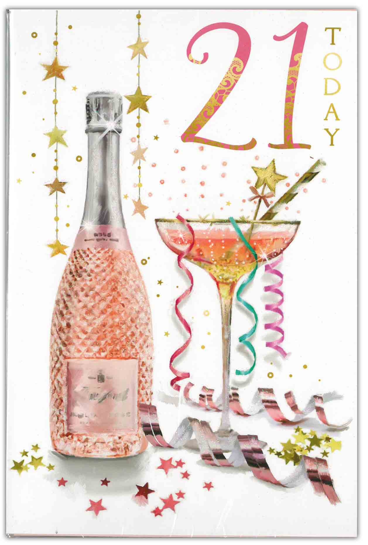 AGE 21 CARDS,Female 6`s Floral Cocktail