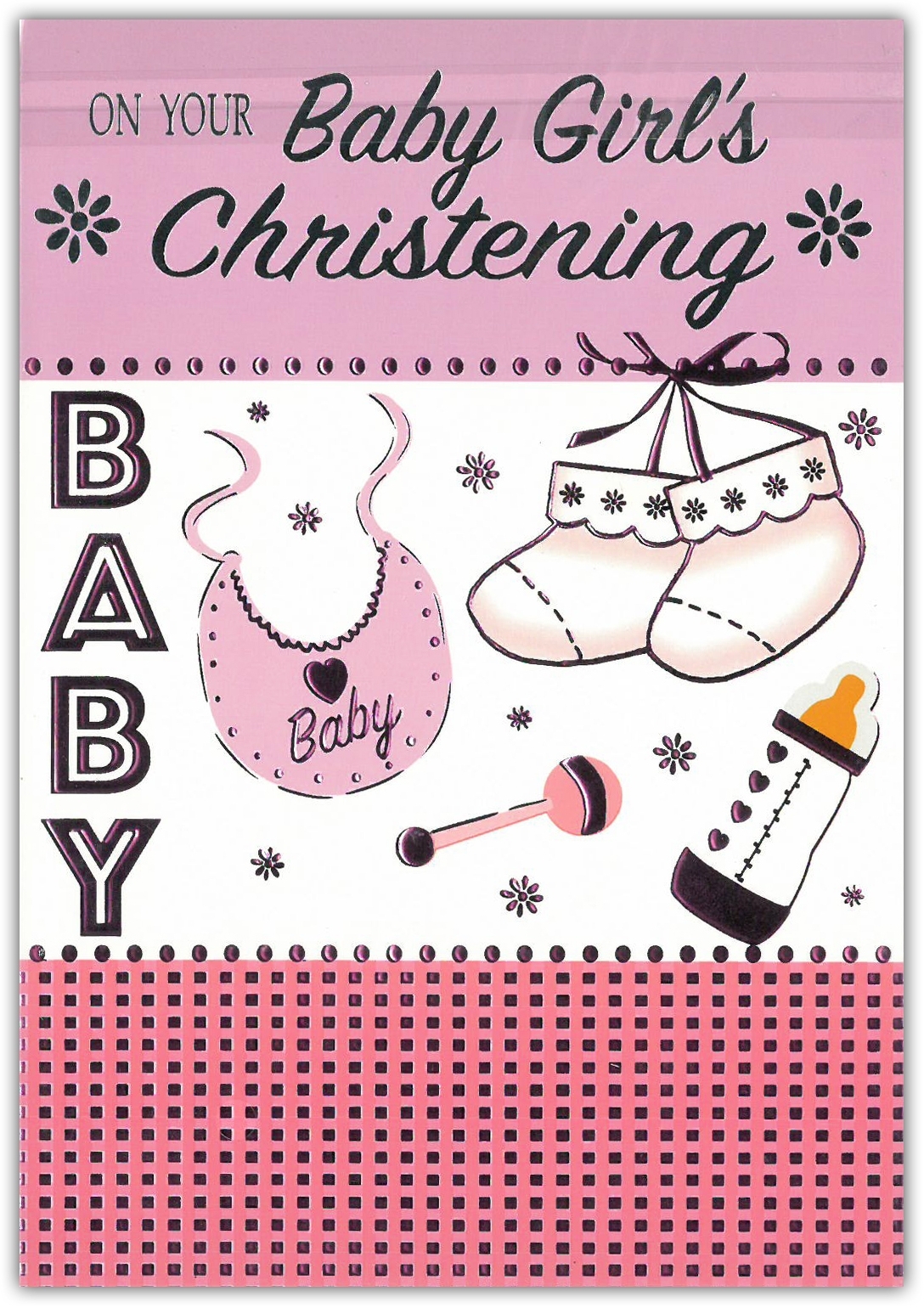 CHRISTENING CARDS,Baby Girl 12`s (Was 0.79)