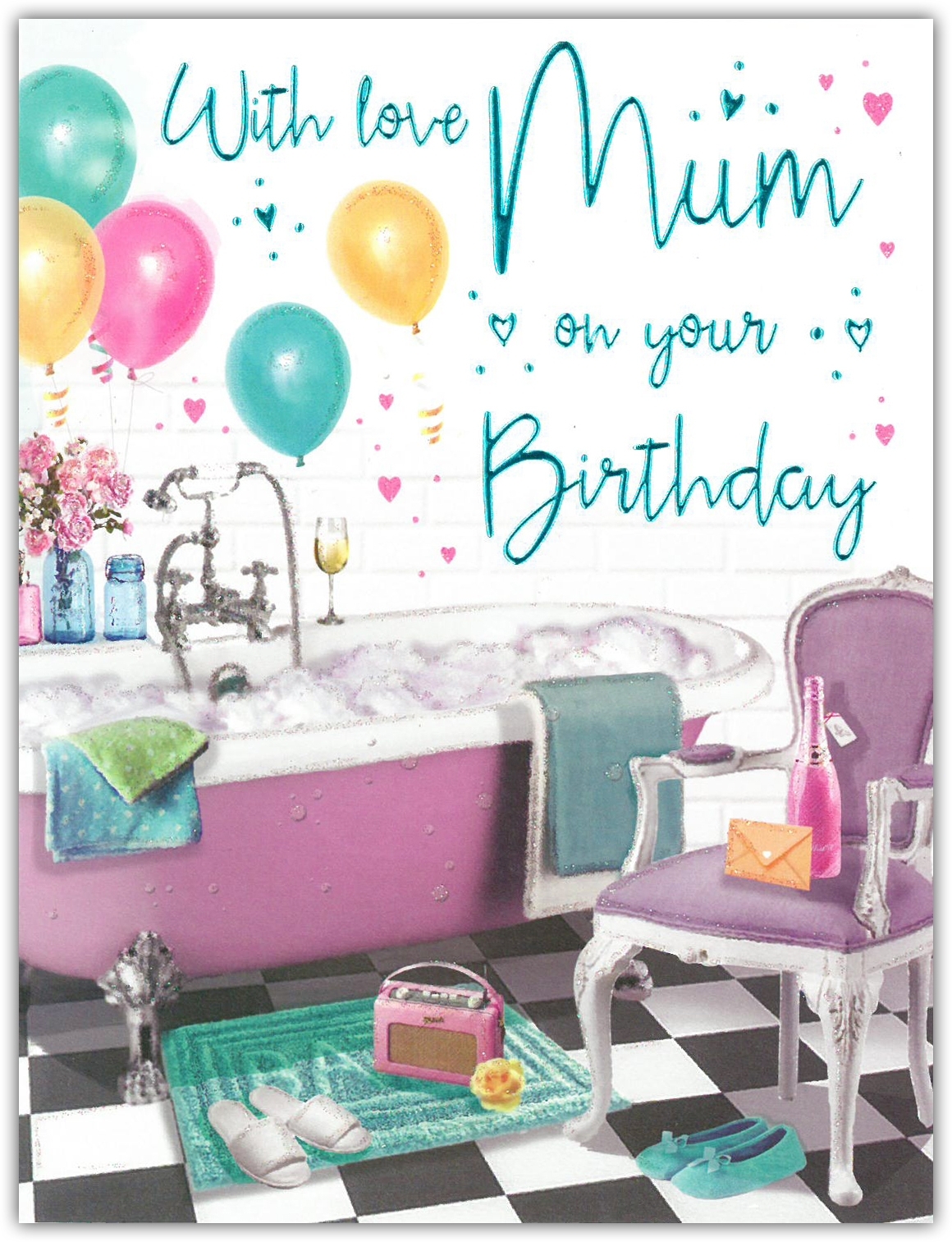 BIRTHDAY CARDS,Mum 6`s Relax in the Bath (Was 1.49)