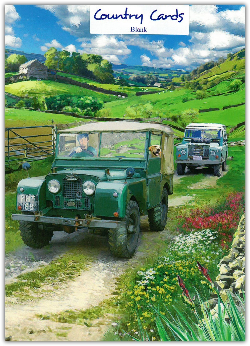 BLANK CARDS,6`s Landrovers