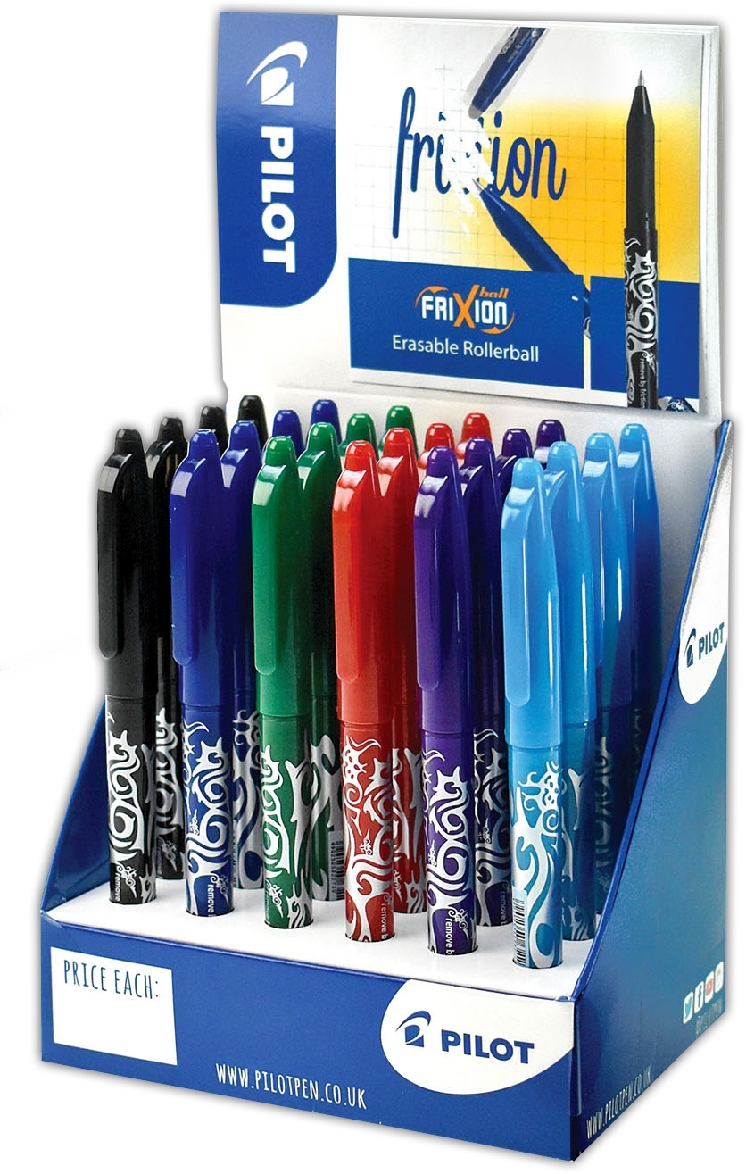 ROLLERBALL PEN,Frixion Erasable Asst.Cols CDU (Pilot) [Packs Only]