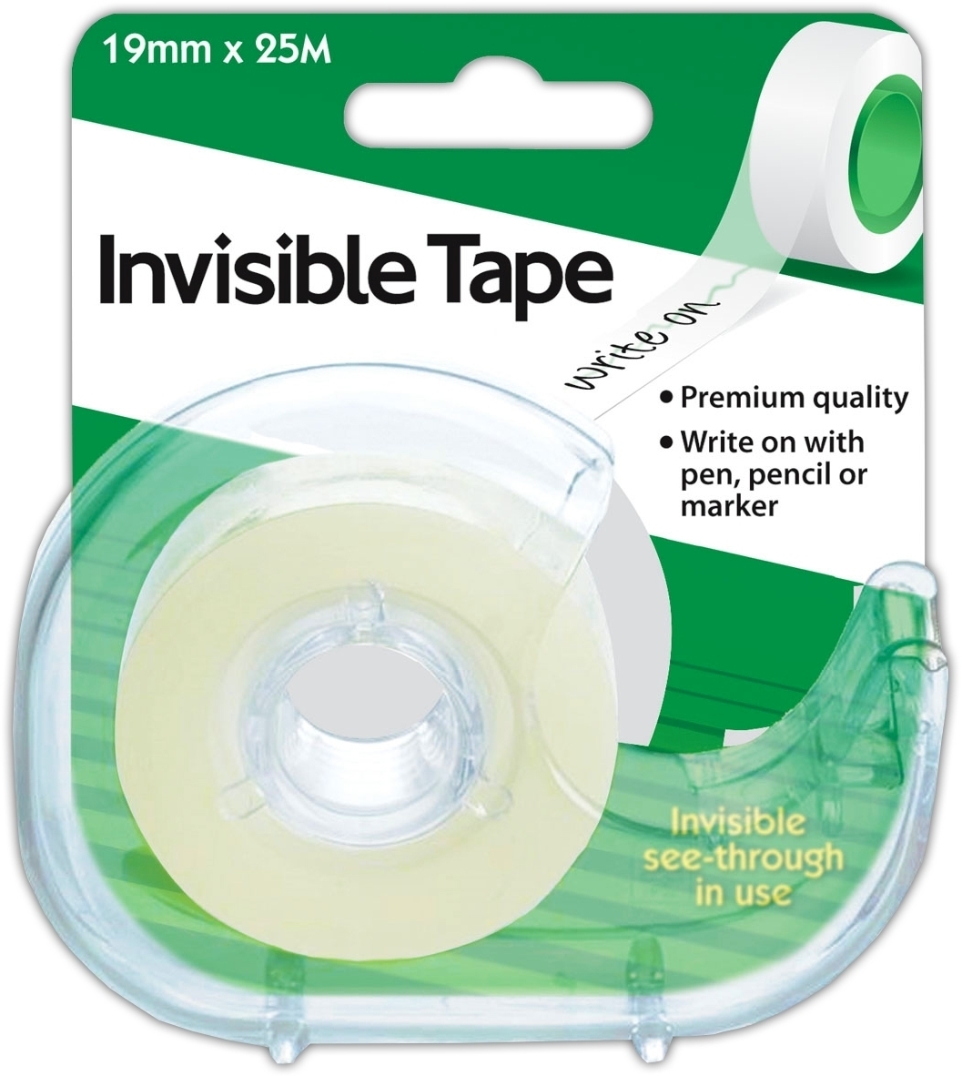 INVISIBLE TAPE,19x25m Disp. MattFinish,Write On,I/cd CB902 [Splittable]