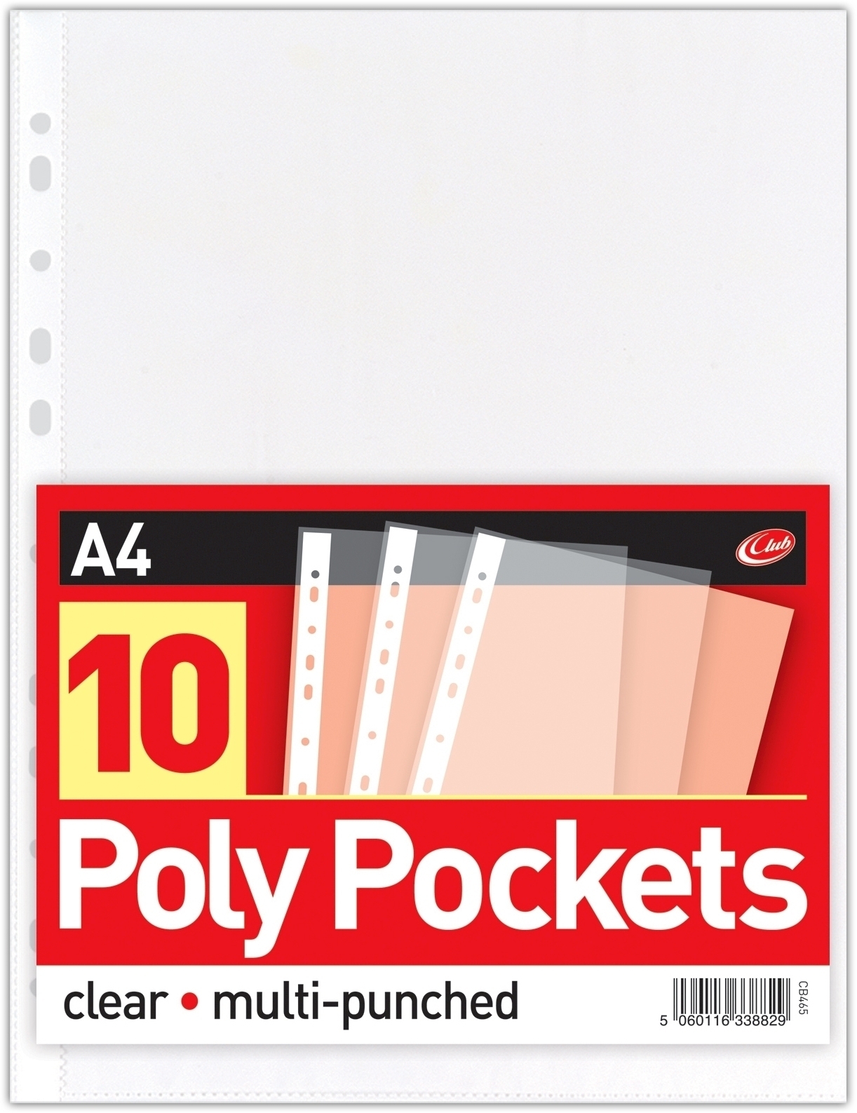 POLY POCKETS,A4 10`s (Club) CB465 [Packs Only]