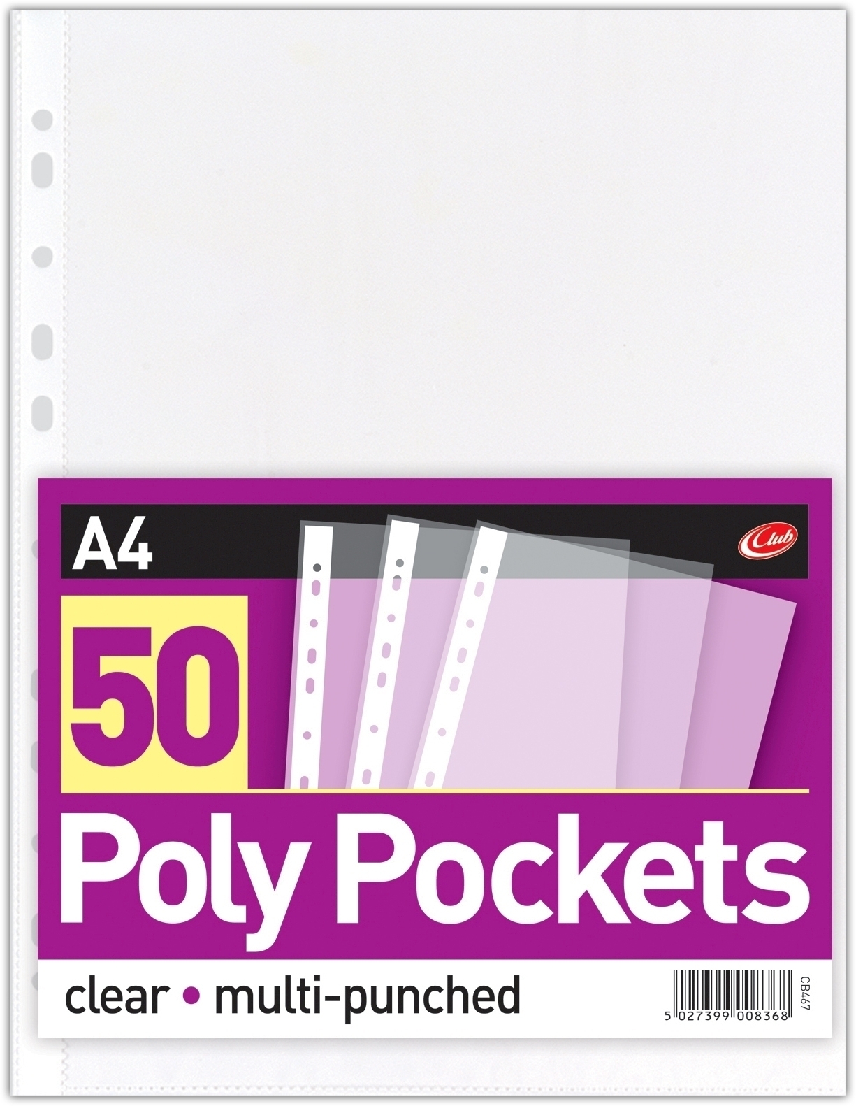 POLY POCKETS,A4 50`s (Club) CB467 [Splittable]