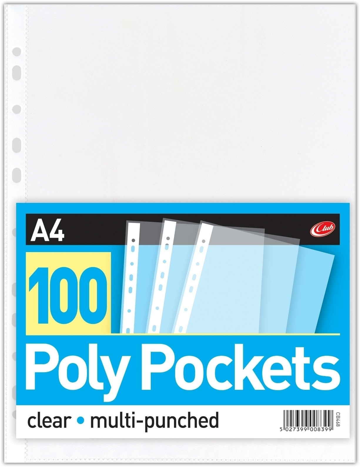 POLY POCKETS,A4 100`s (Club) CB468 [Packs Only]