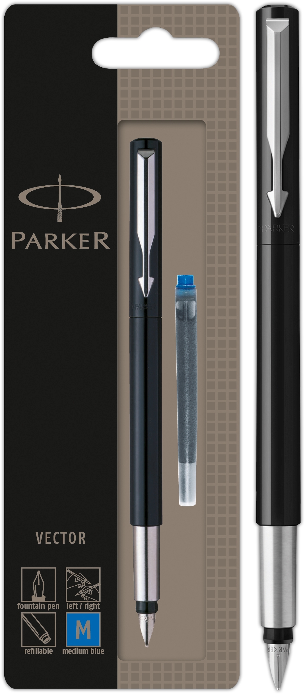 FOUNTAIN PEN,Vector Black (Parker)