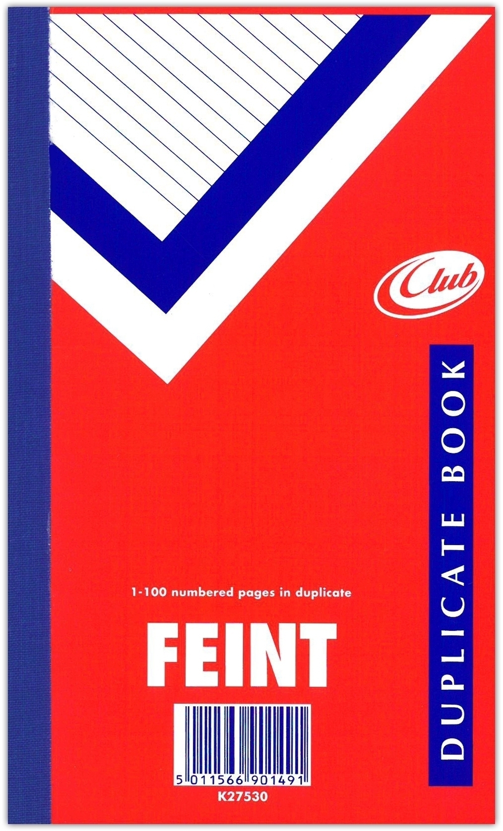 DUPLICATE BOOK,Feint 8x5/213x125mm (Club) [Splittable]