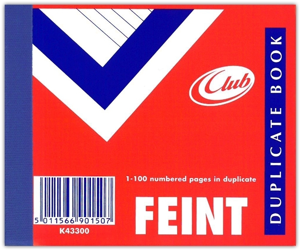 DUPLICATE BOOK,Feint 4x5/106x125mm (Club) [Splittable]