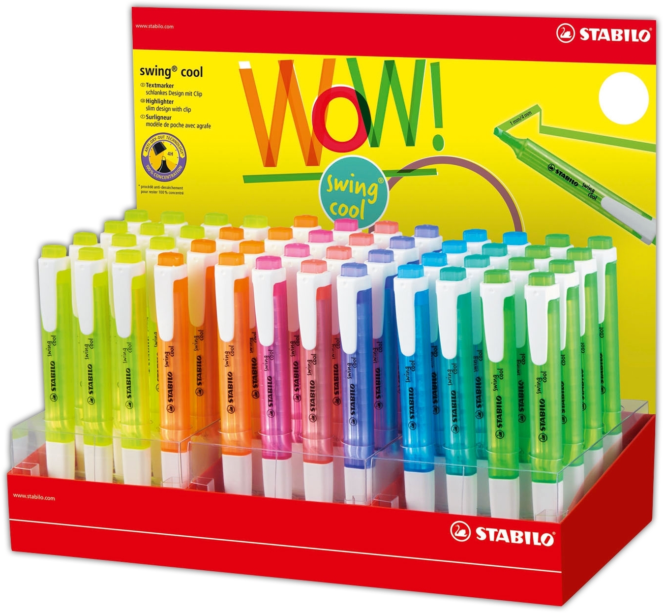 HIGHLIGHTER,Swing Asst.8 Cols CDU (Stabilo) [Packs Only]