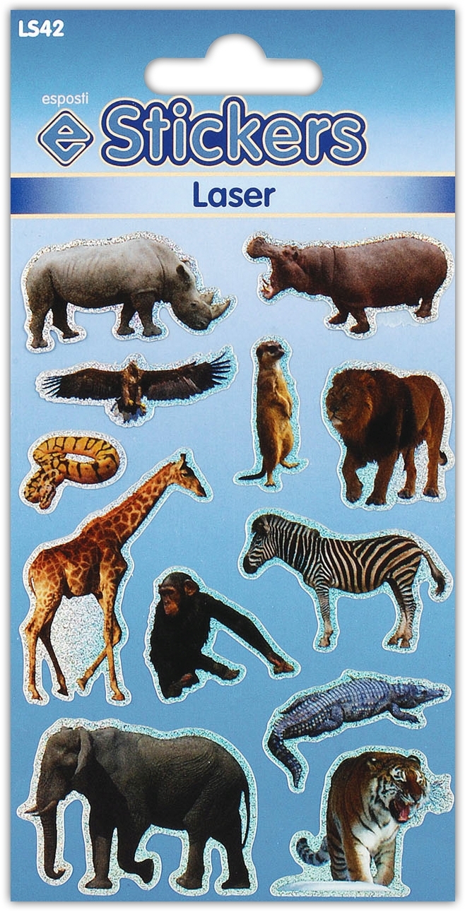 STICKERS,Laser Wild Animals [Packs Only]