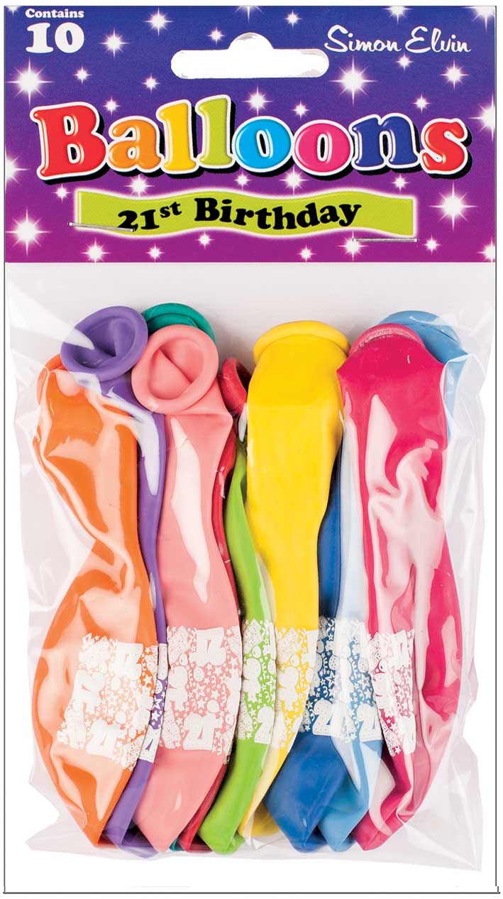 BALLOONS,21 Today 10`s [Packs Only]