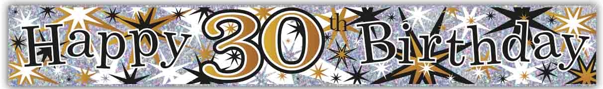 BANNER,Happy 30th Unisex [Packs Only]