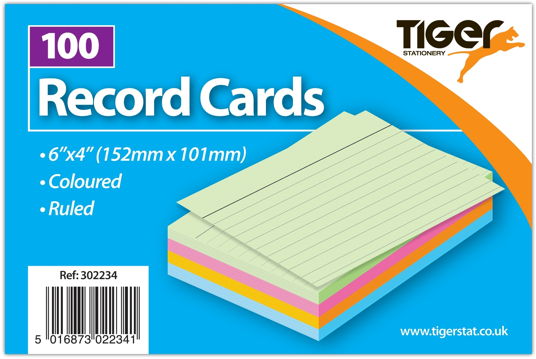 RECORD CARDS,Asst.Cols 6x4 100`s [Splittable]