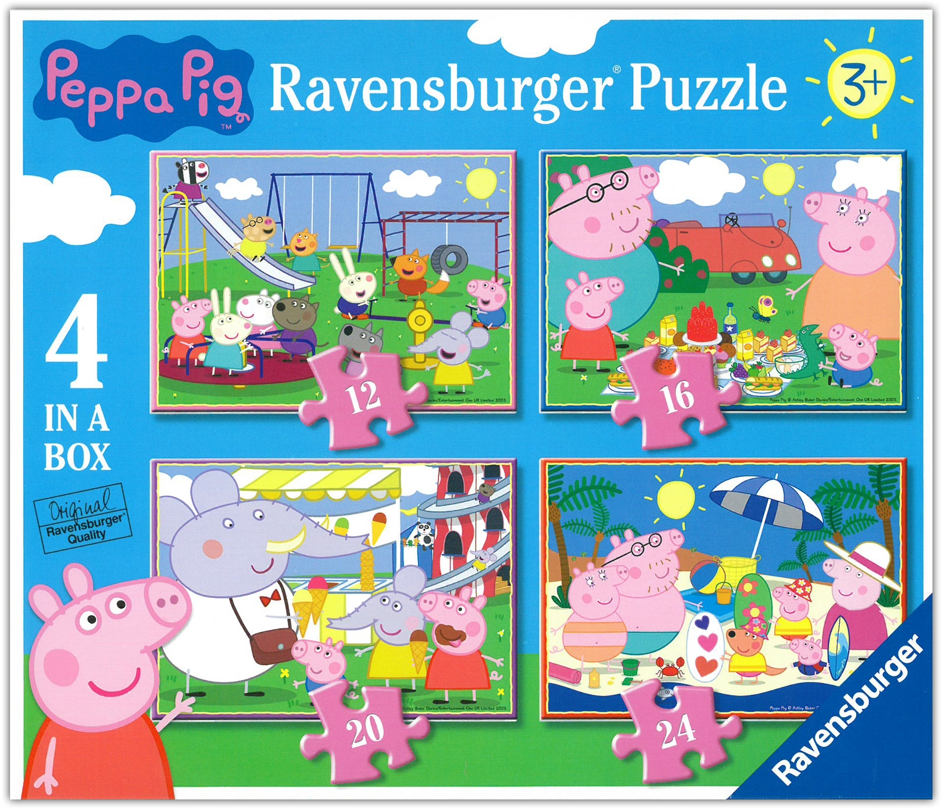 JIGSAW,4 in a Box,Peppa Pig (12,16,20,24)