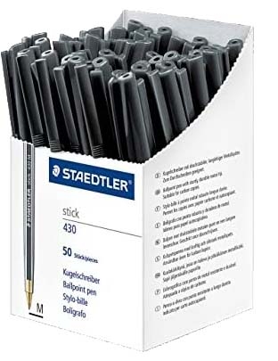 BALL PEN,Staedtler Stick 430 Black Medium, 1.0mm [Packs Only]