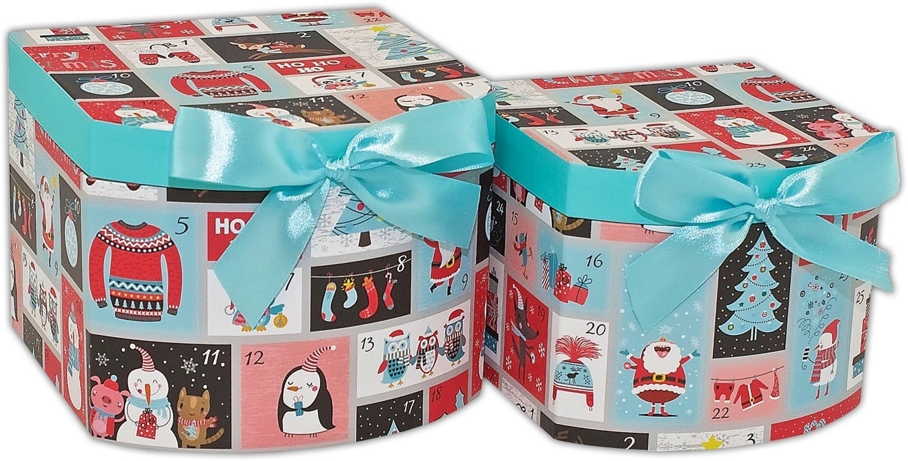 GIFT BOX,Advent 2`s with Bell/Bow (Was 8.99)