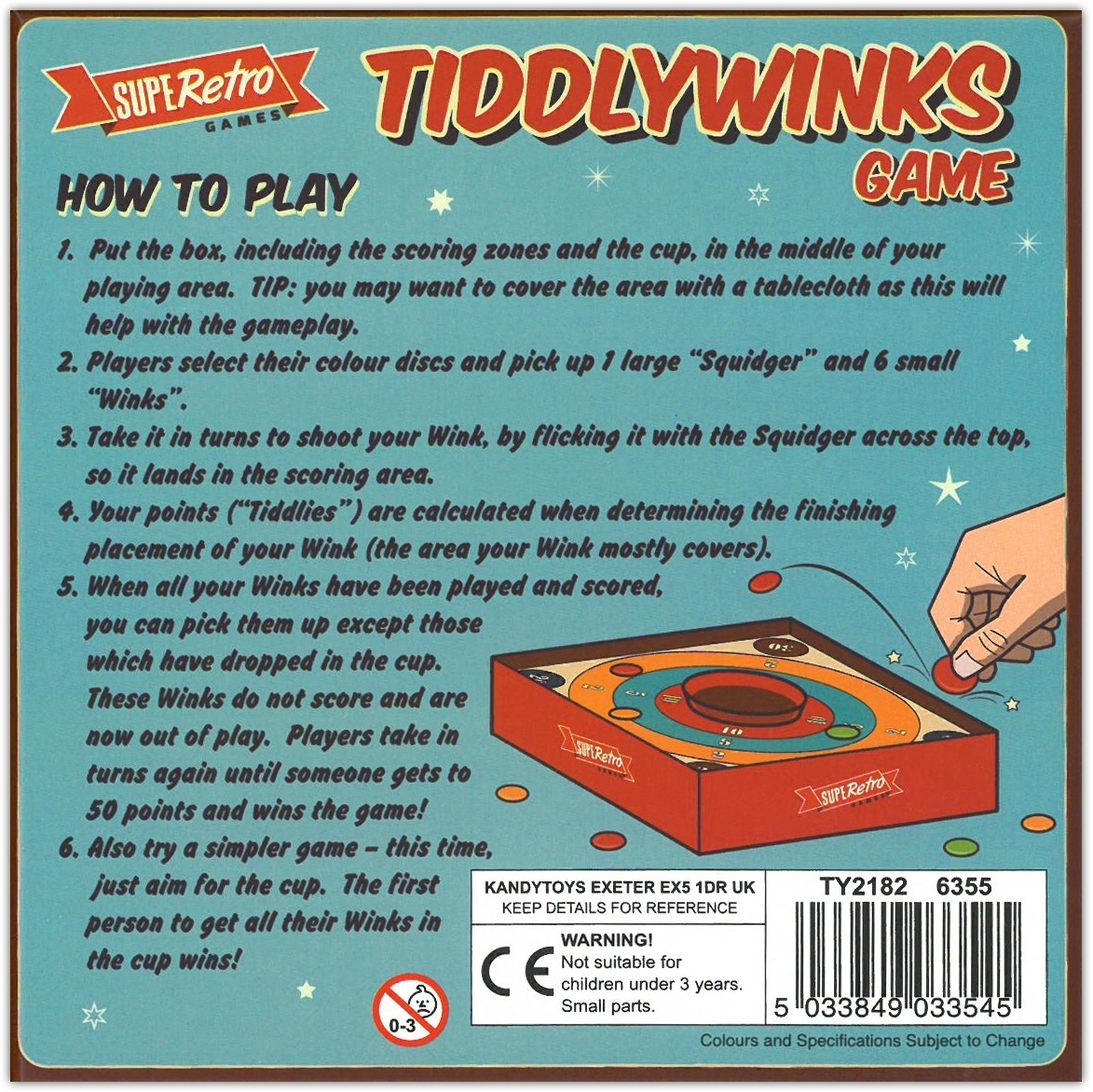 TIDDLYWINKS Game,SUPERETRO Boxed. [Splittable]