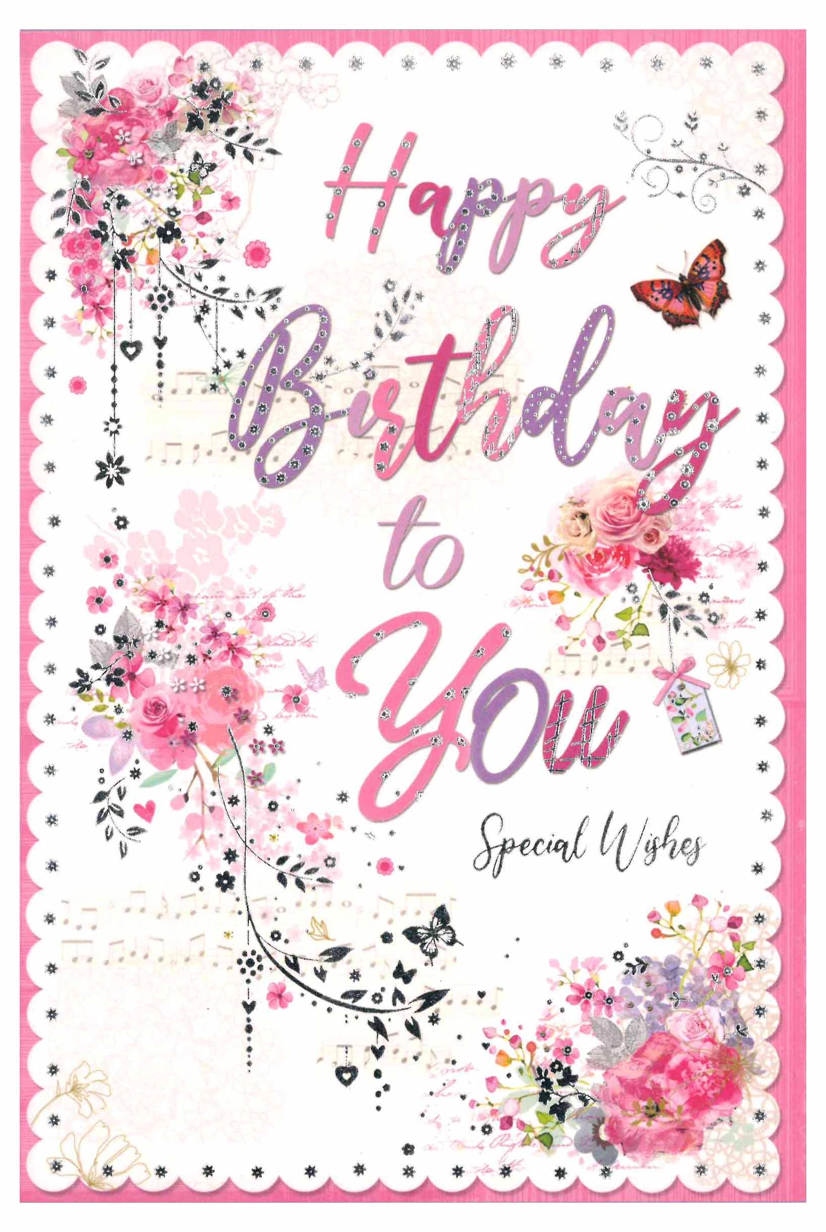 BIRTHDAY CARDS,6`s Floral