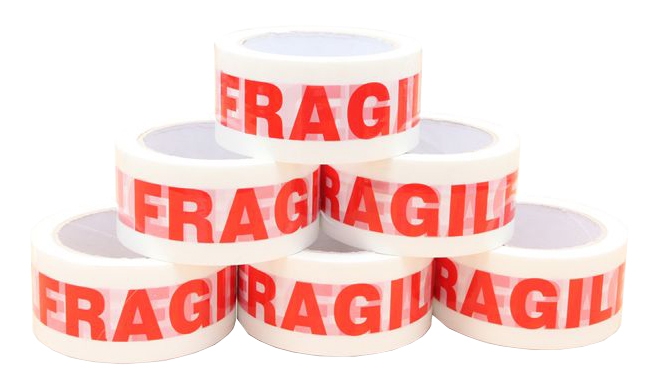 TAPE,FRAGILE,White,Poly Prop, 48x66 H/pk [Packs Only]