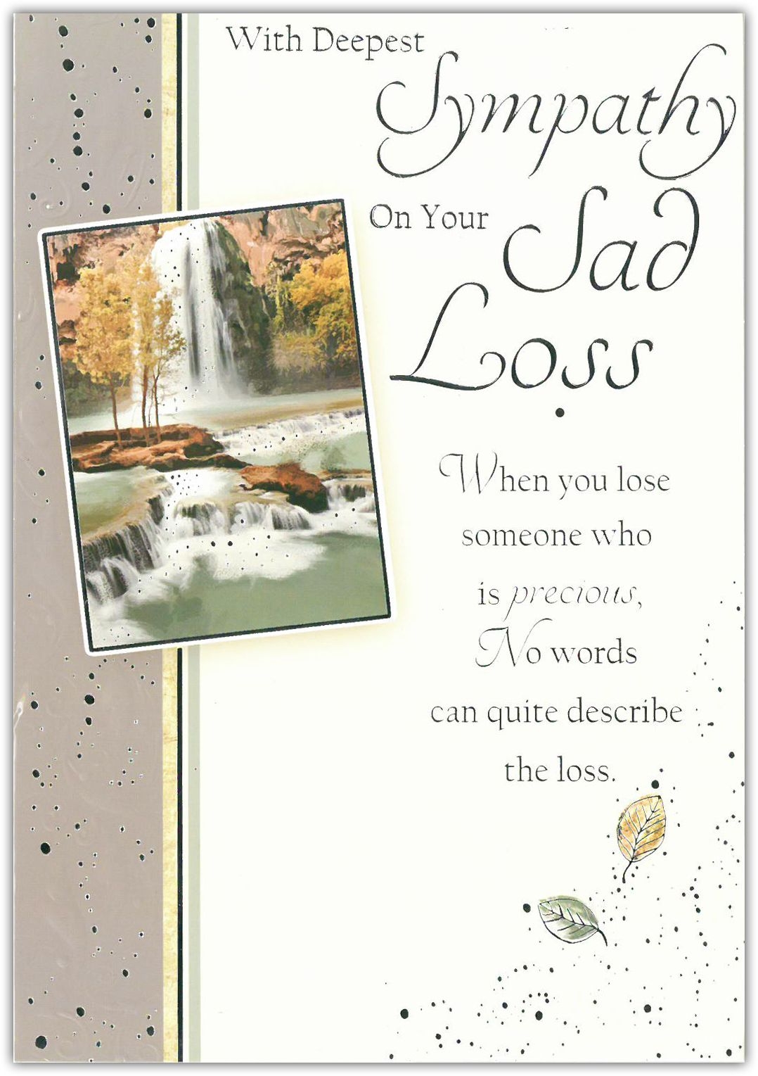 SYMPATHY CARDS,6`s Waterfall Scene (Was 0.88)