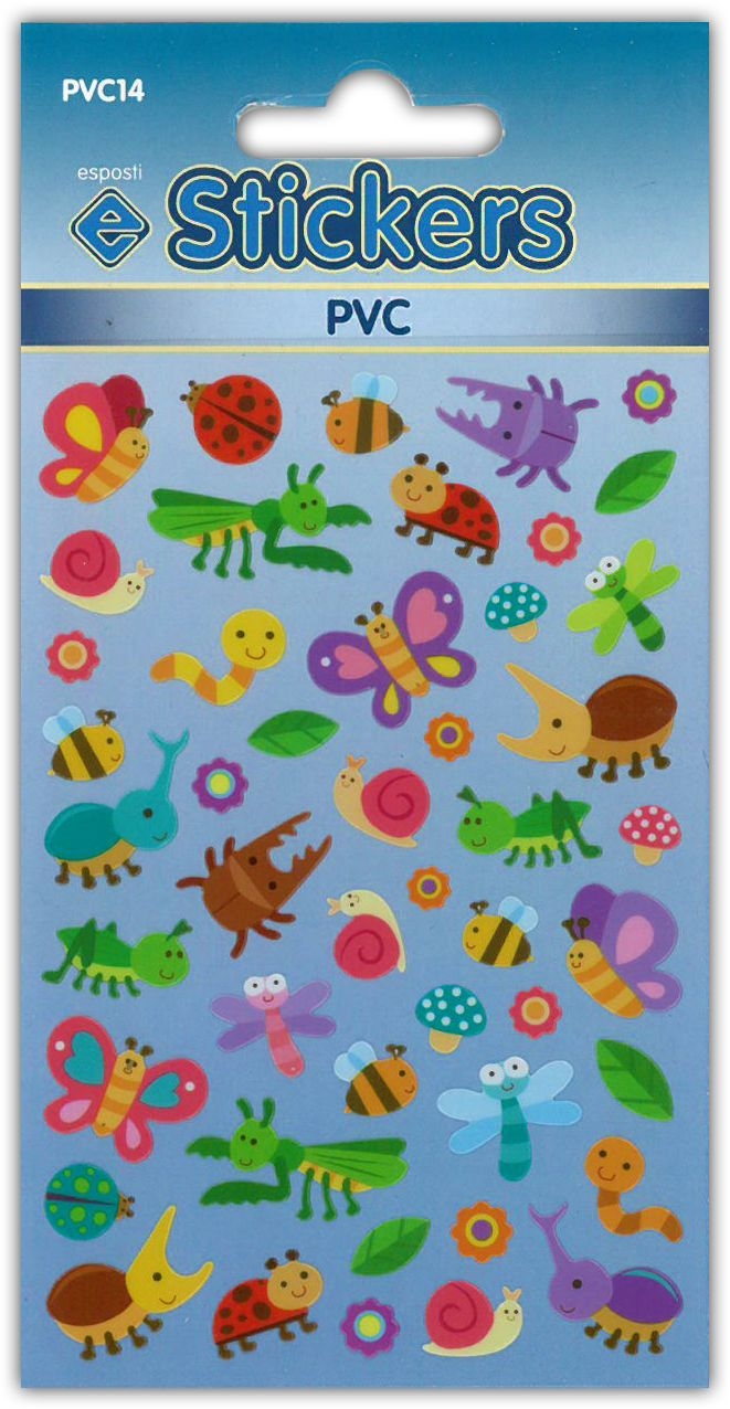 STICKERS,PVC Comic Insects [Packs Only]