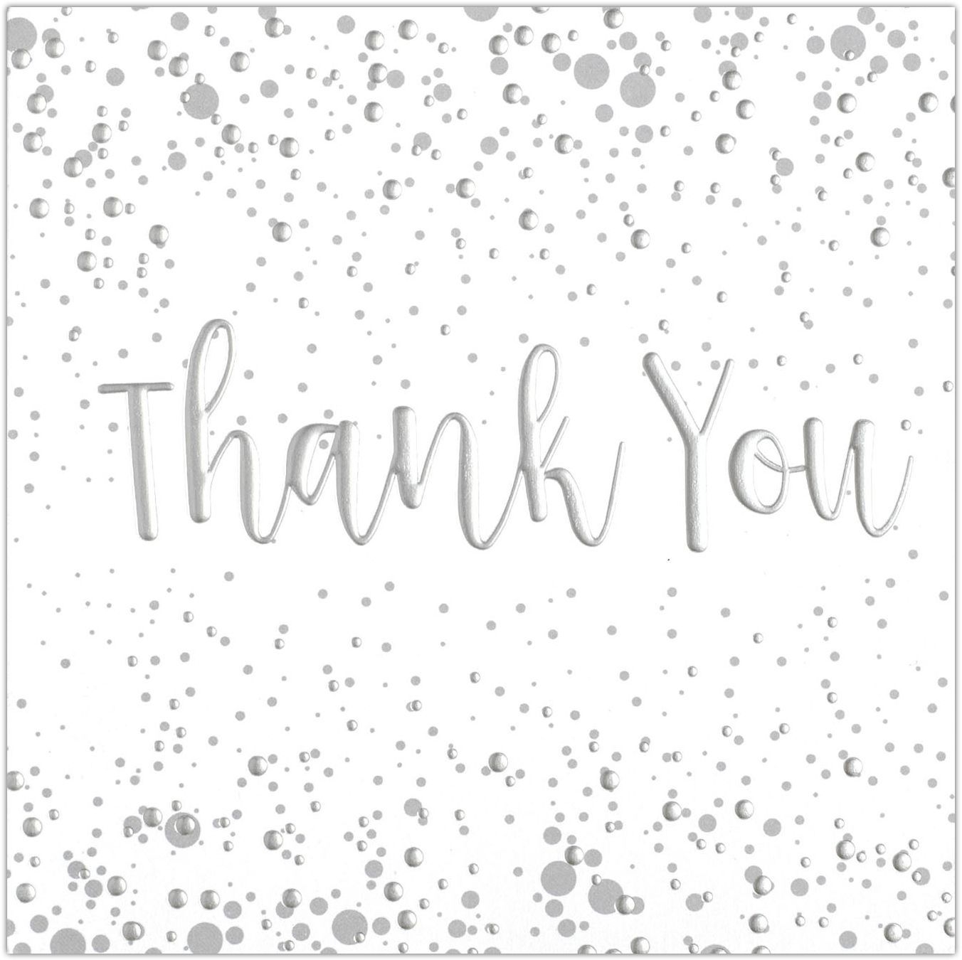 THANK YOU CARD,Silver Foil 6`s [Packs Only]