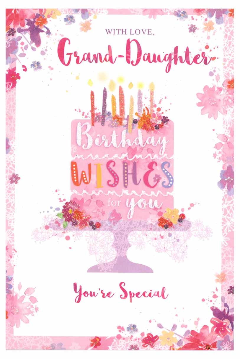 BIRTHDAY CARDS,Granddaughter Birthday Cake