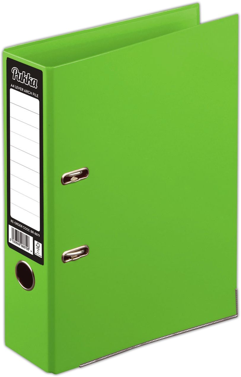 LEVER ARCH FILE, Pukka, A4 5 Vivid Assd Colours [Splittable]