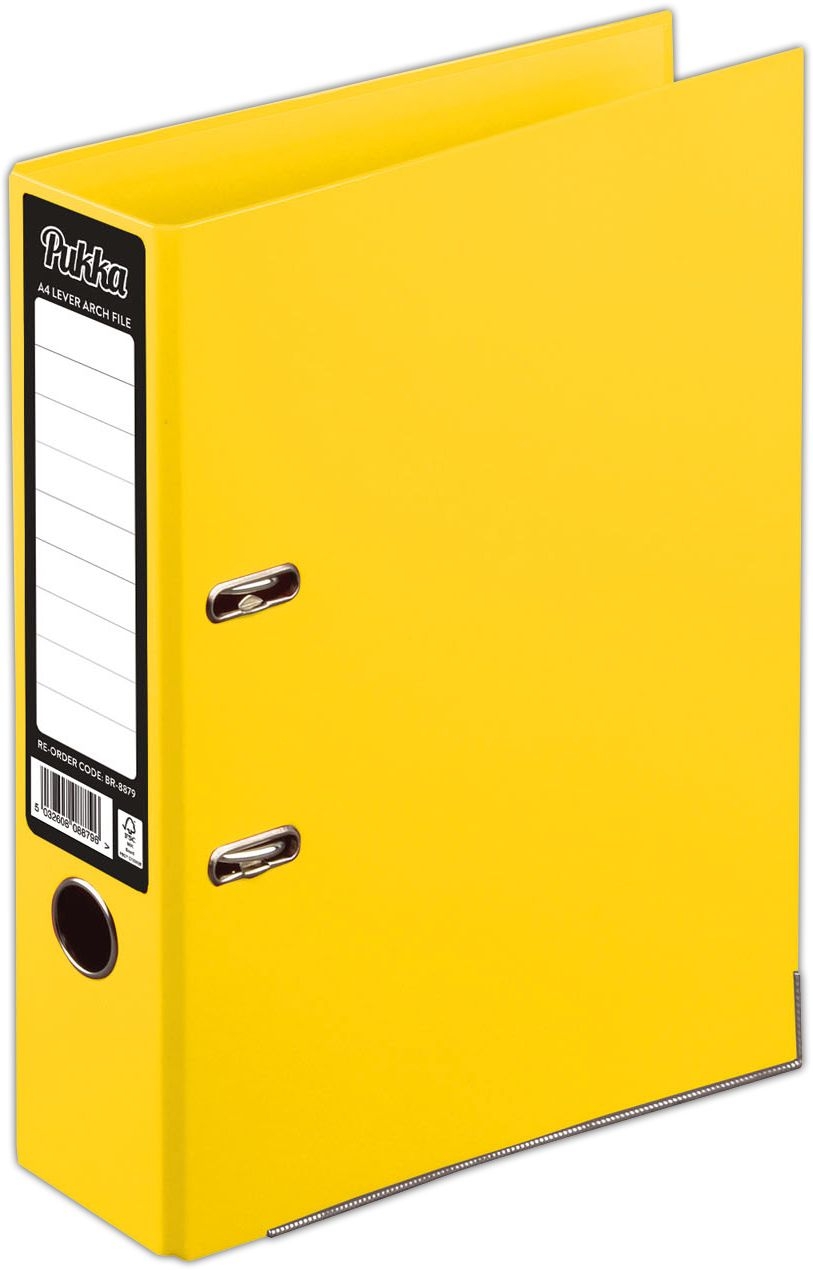 LEVER ARCH FILE, Pukka, A4 5 Vivid Assd Colours [Splittable]