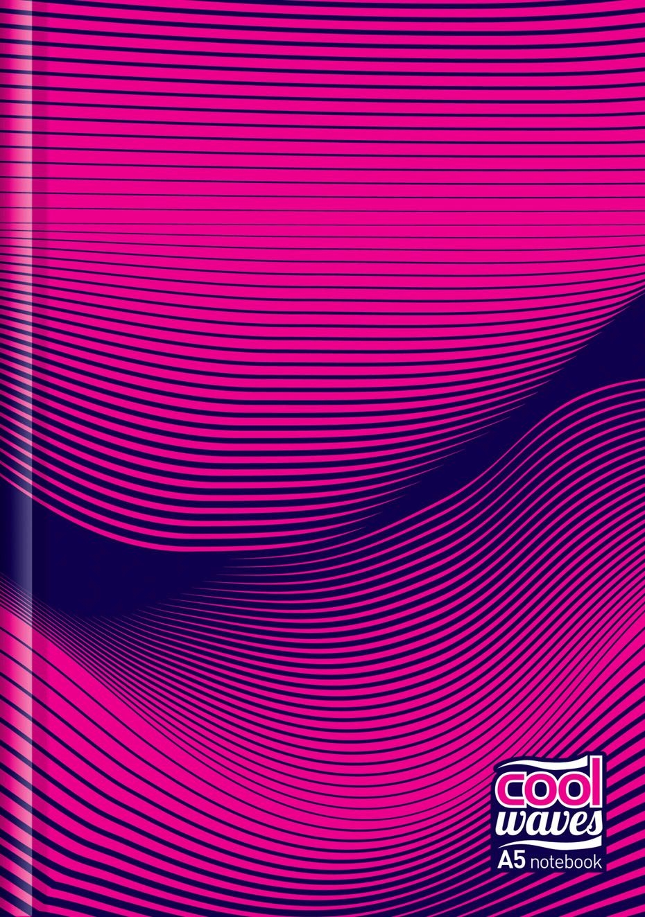 NOTEBOOK,Casebound A5 160pg Cool Waves CB736 [Packs Only]