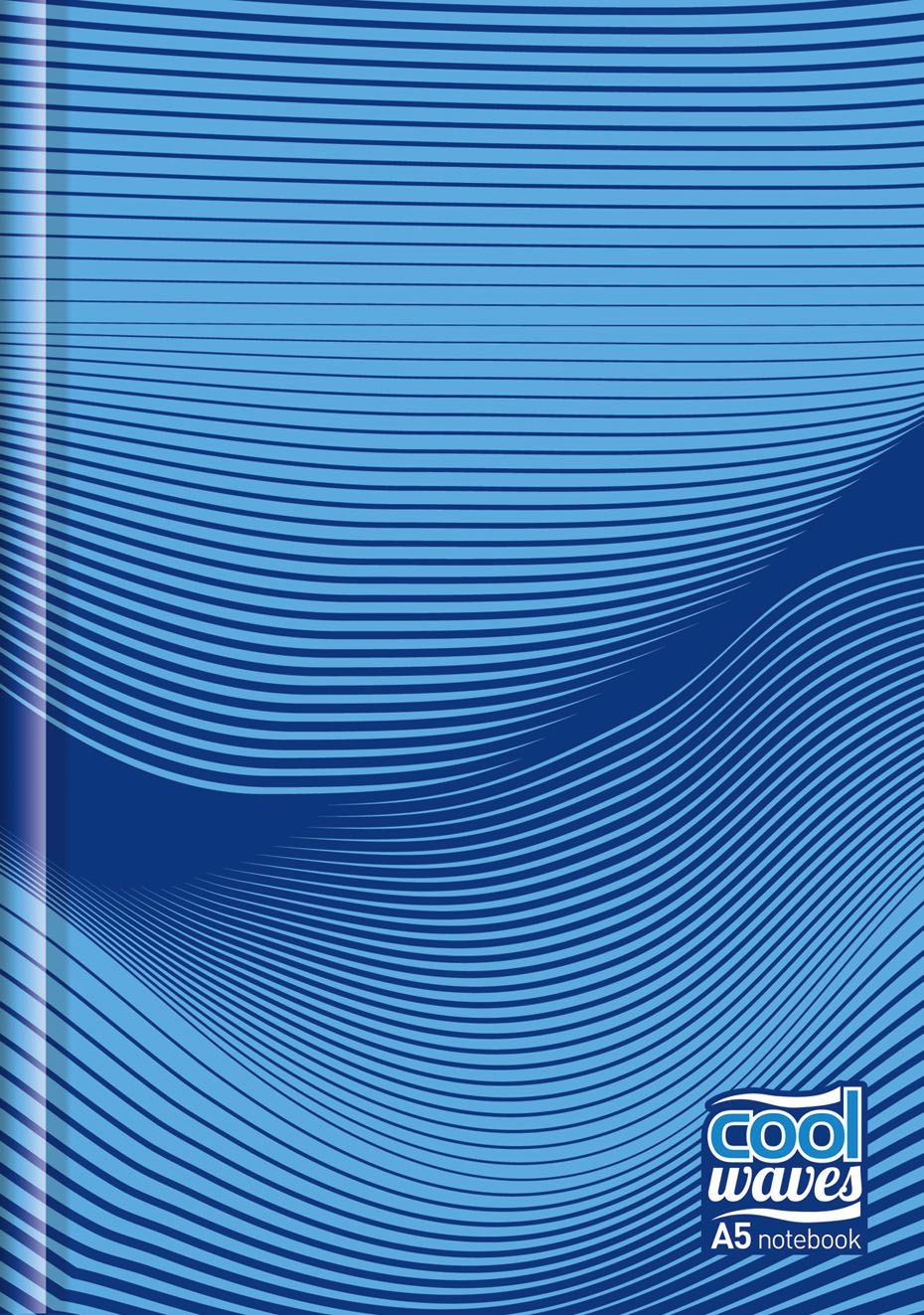 NOTEBOOK,Casebound A5 160pg Cool Waves CB736 [Packs Only]