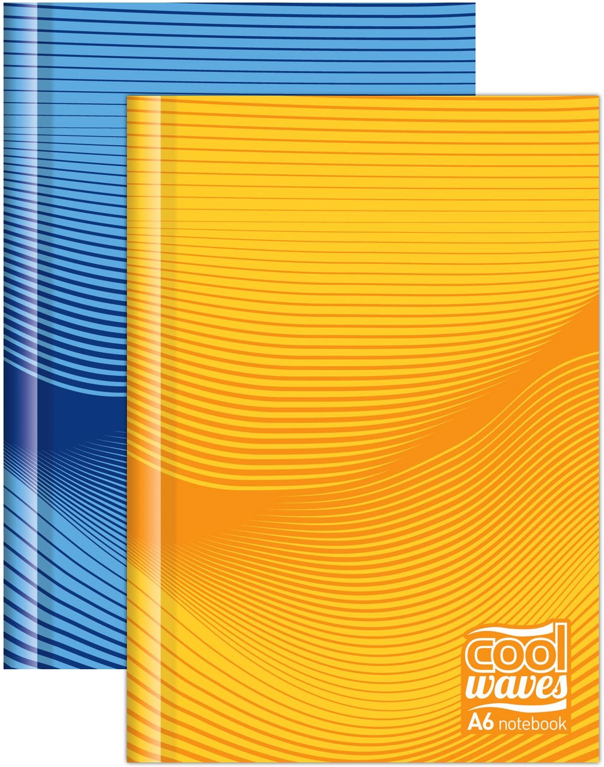 NOTEBOOK,Casebound A6 160pg Cool Waves CB737 [Packs Only]