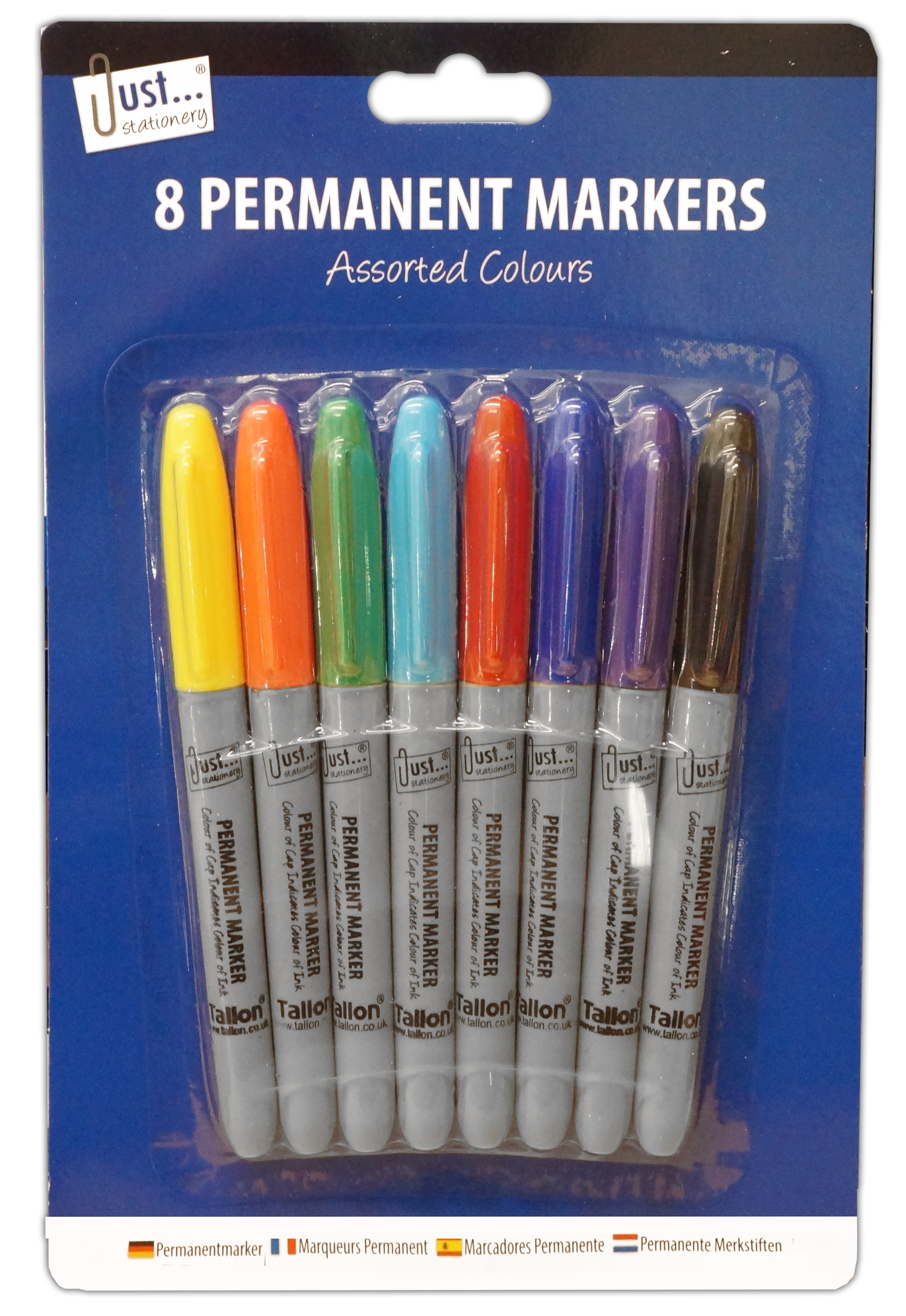 PERMANENT MARKER,Fine Bullet Tip,8`s Asst Col.Bxd.H/pk [Packs Only]