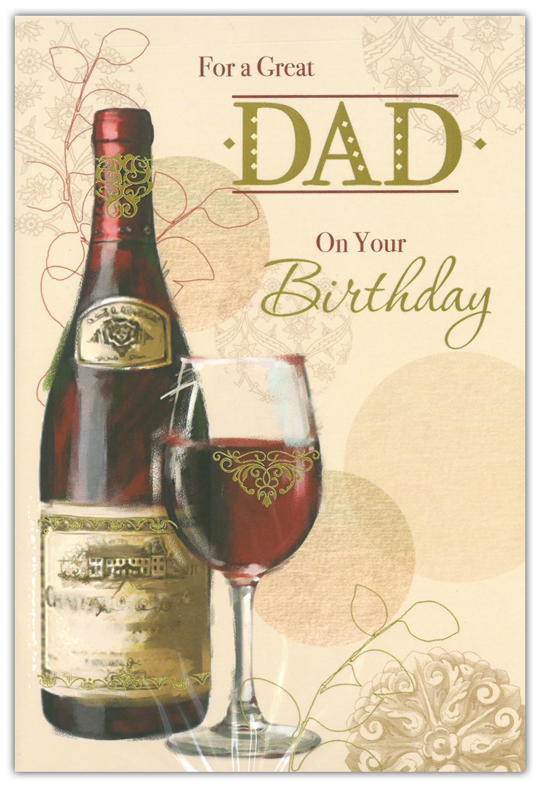 BIRTHDAY CARDS,Dad 6`s Wine