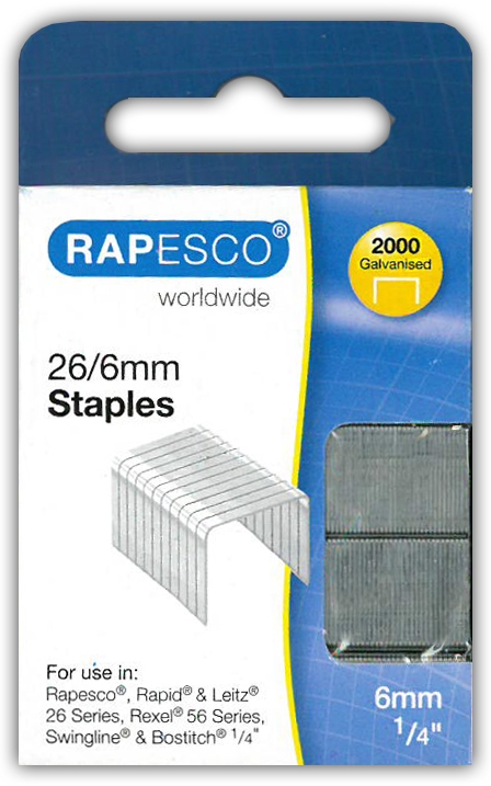 STAPLES,26/6 2000`s H/pk Rapesco [Packs Only]