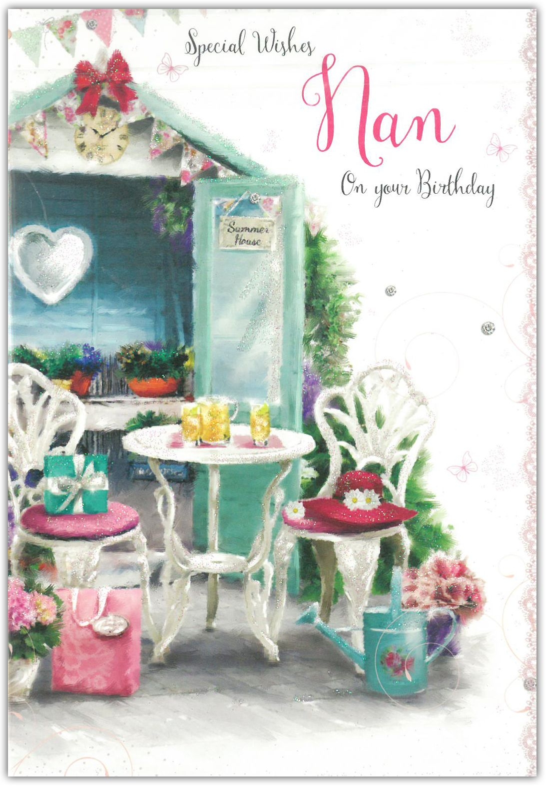 BIRTHDAY CARDS,Nan 6`s Garden Drinks (Was 0.80)