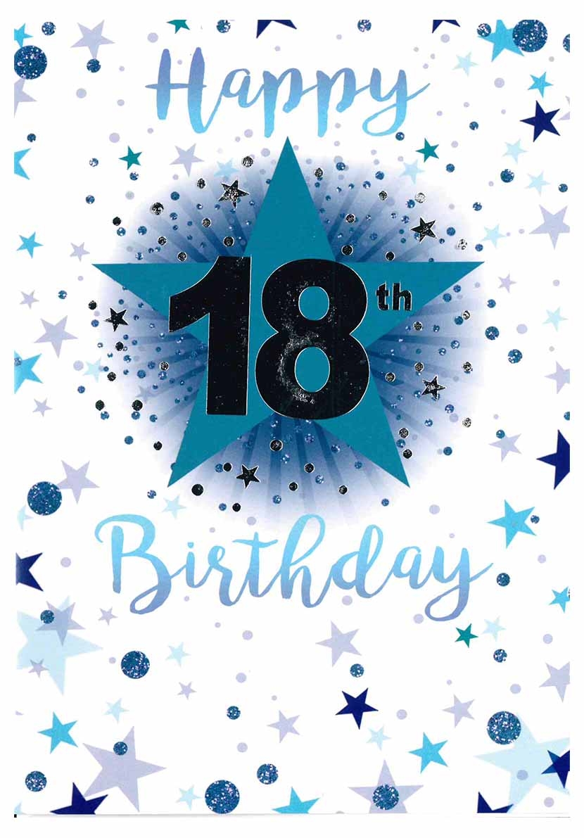 AGE 18 CARDS Male 6`s Text & Stars