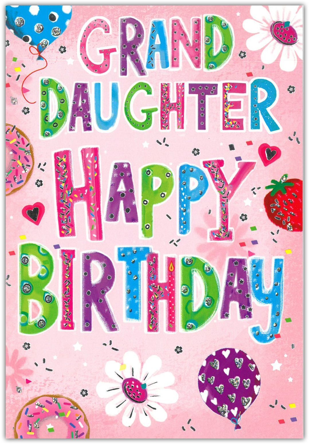 BIRTHDAY CARDS,Granddaughter Text & Treats