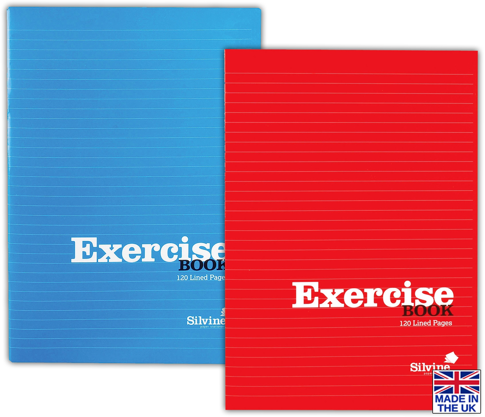 EXERCISE BOOK,A4 Red & Blue Soft Cover 120pg [Splittable]