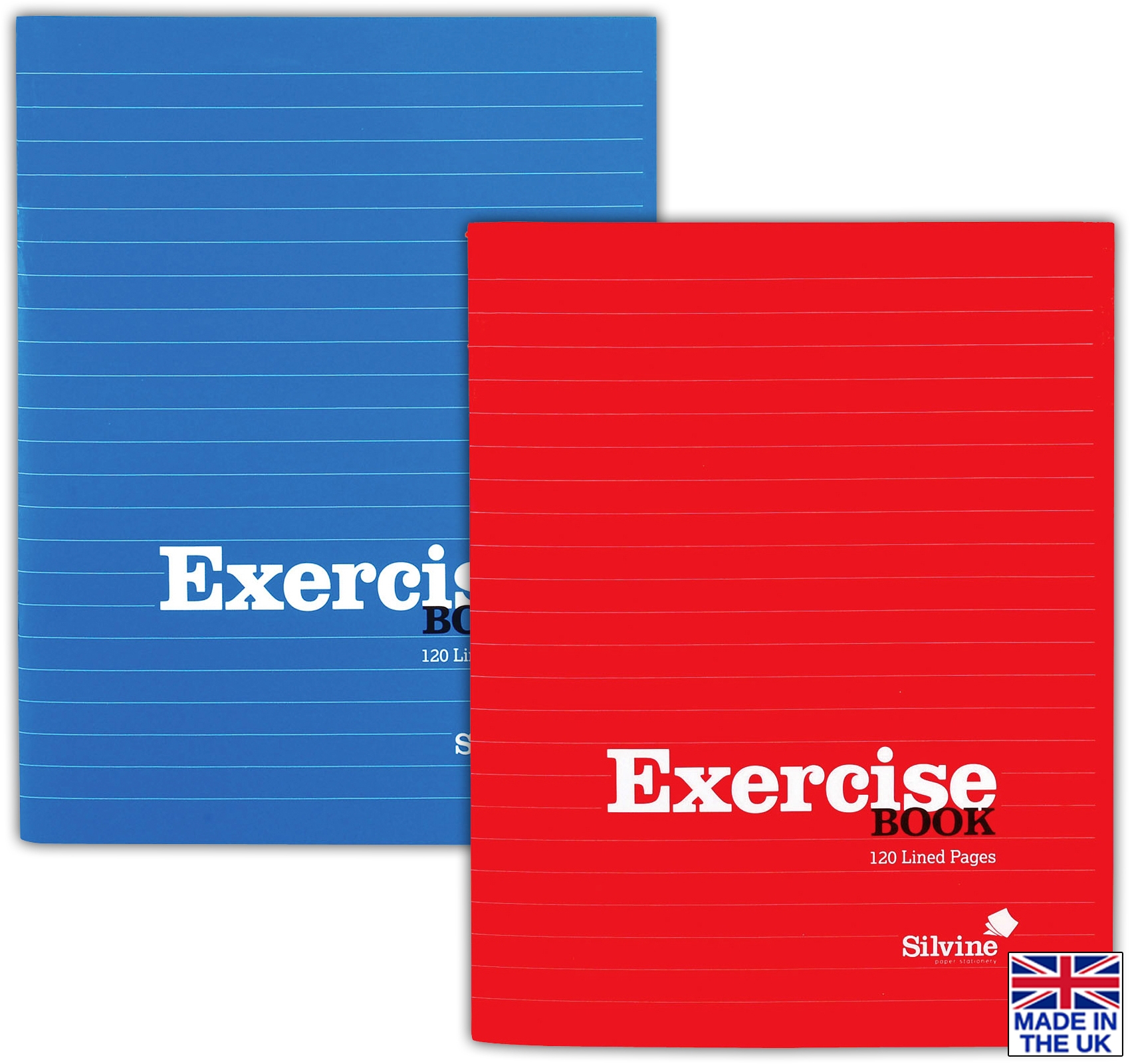 EXERCISE BOOK,203x165mm Red & Blue Soft Cover 120pg [Splittable]