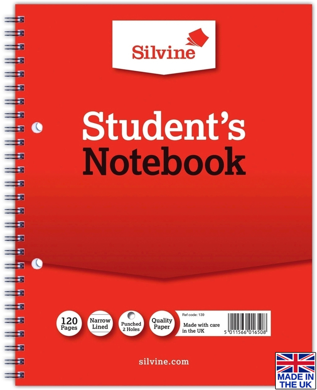 NOTEBOOK,Spiral Feint 9x7 60lv (Silvine) [Splittable]