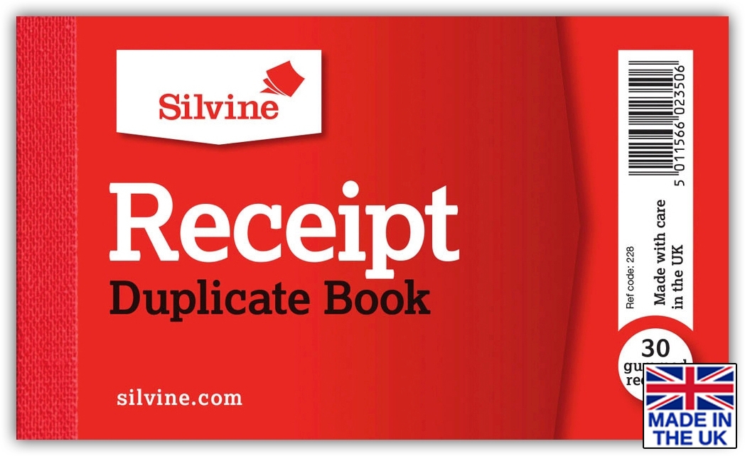 RECEIPT BOOK,Duplicate 4x2.5 30lv (Silvine) [Splittable]