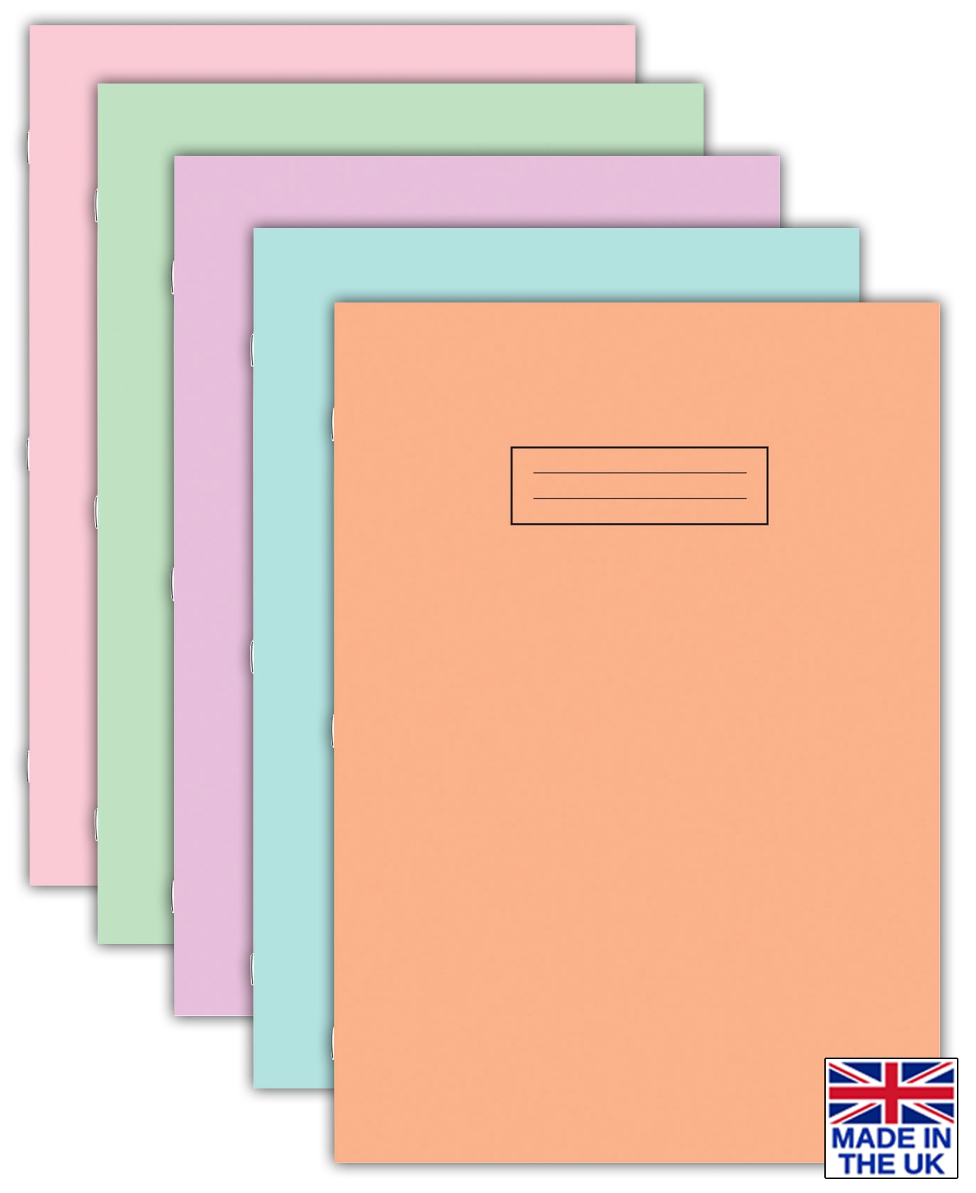EXERCISE BOOK,Pastel Covers A4 80pg Ruled Feint (Silvine) [Packs Only]