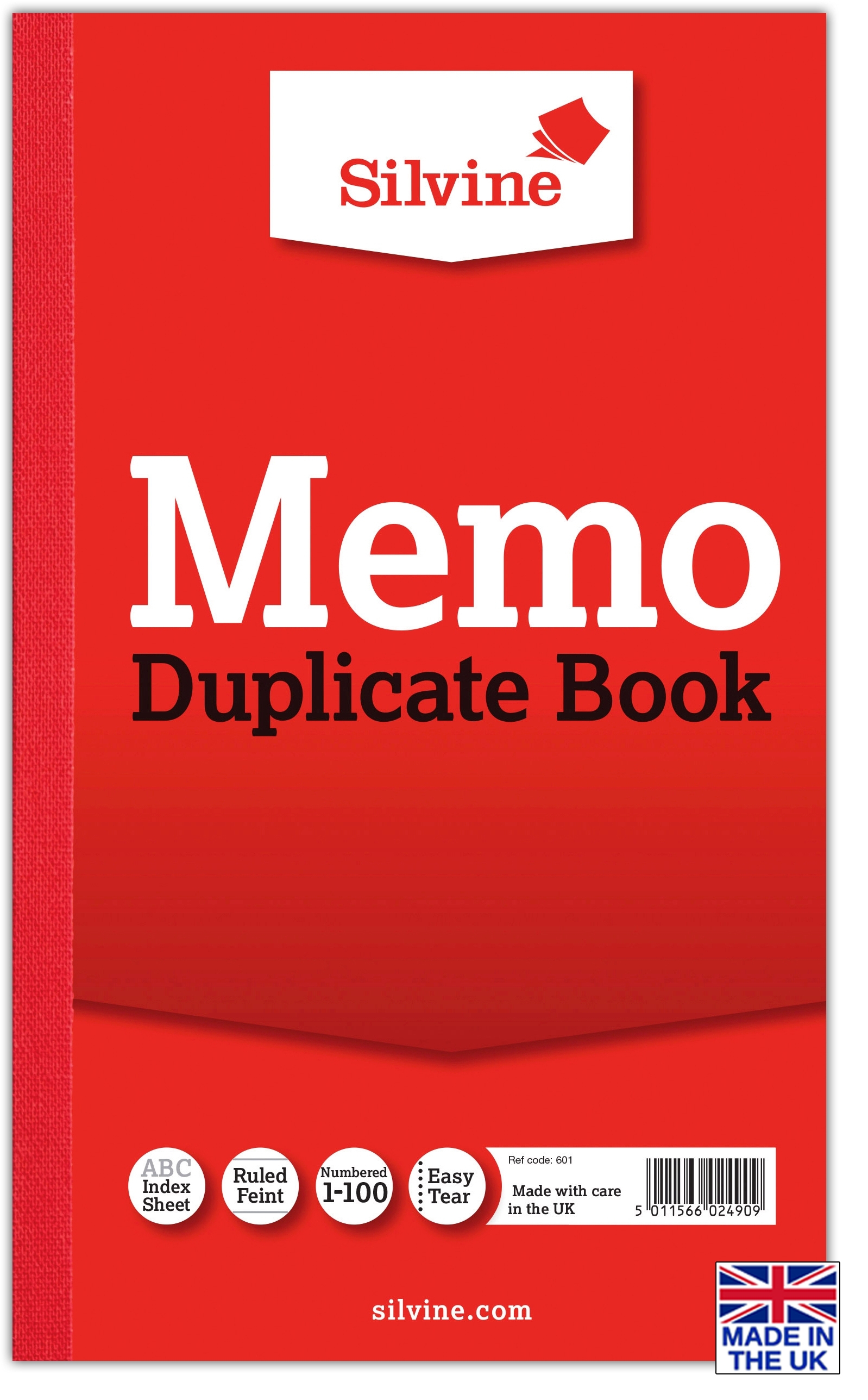 DUPLICATE BOOK,Feint 8.25x5/206x125mm (Silvine) [Splittable]